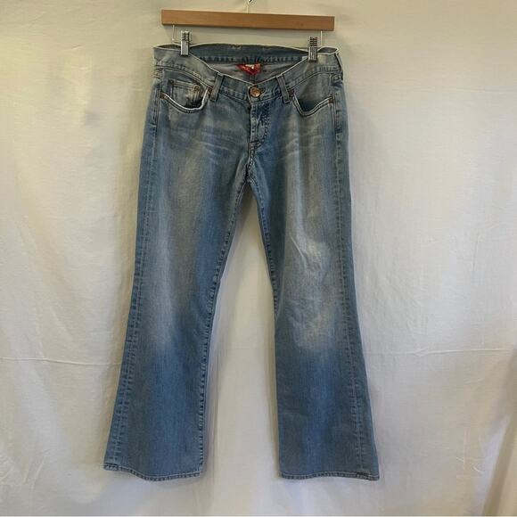 Lucky Brand Lil Maggie Denim Jeans Womens Size 10 Bootcut Light Wash Low Rise - Picture 1 of 8